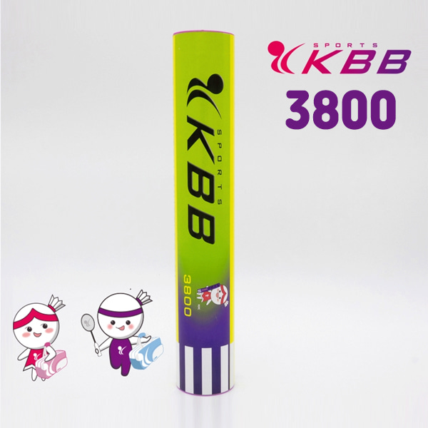 KBB 3800 배드민턴 셔틀콕 12개입 케이비비 KBB3800 게임용 배드민턴공