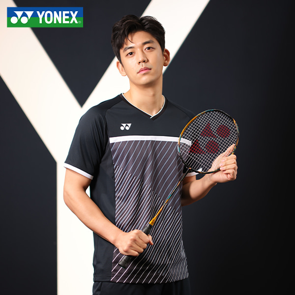 요넥스 10401EX 국가대표팀 남성 반팔 티셔츠 블랙